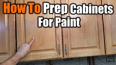 preparing stained cabinets for paint